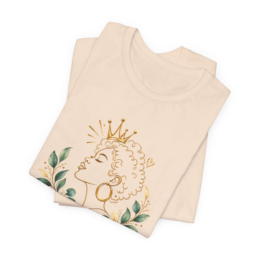 Inspirational Queen Tee — "Know Who You Are, Walk in Your Worth, Live with Purpose"