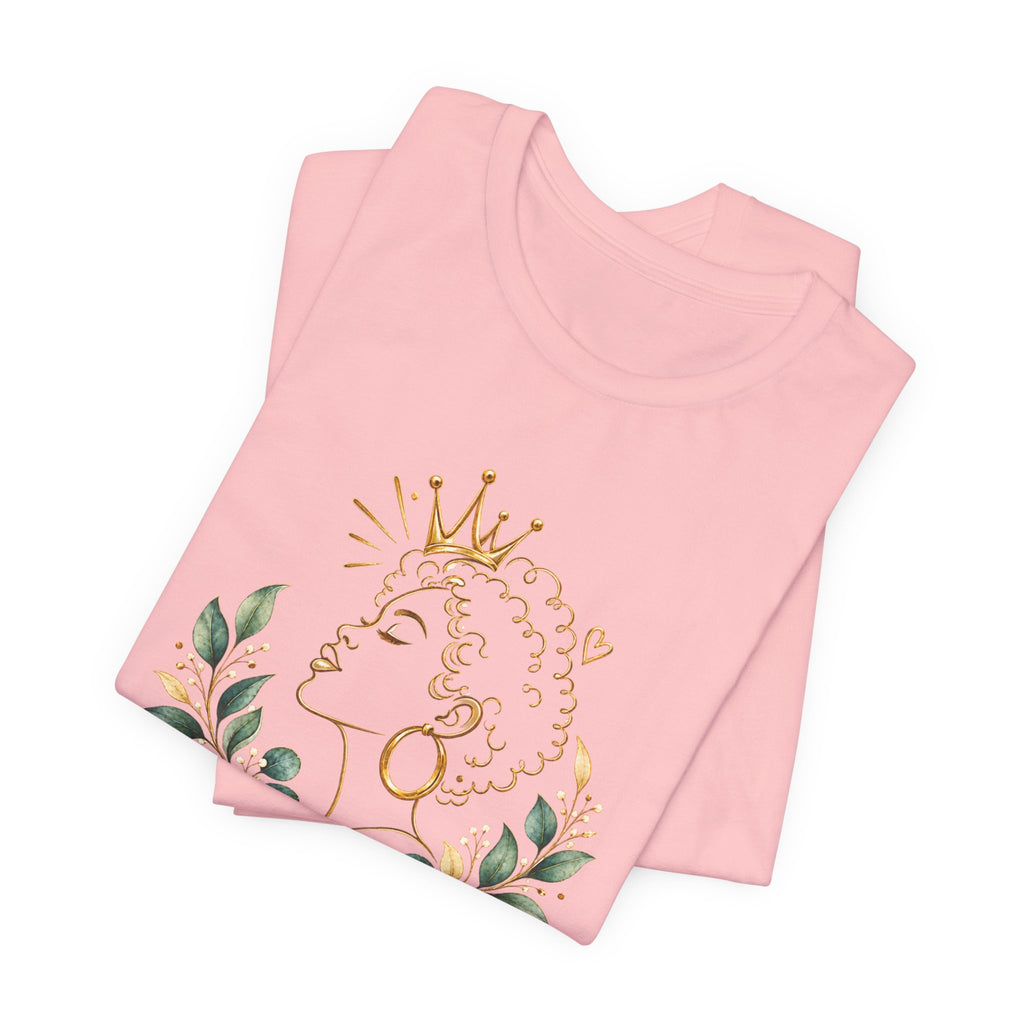 Inspirational Queen Tee — "Know Who You Are, Walk in Your Worth, Live with Purpose"