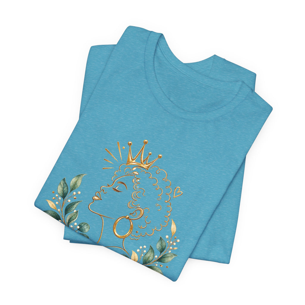 Inspirational Queen Tee — "Know Who You Are, Walk in Your Worth, Live with Purpose"