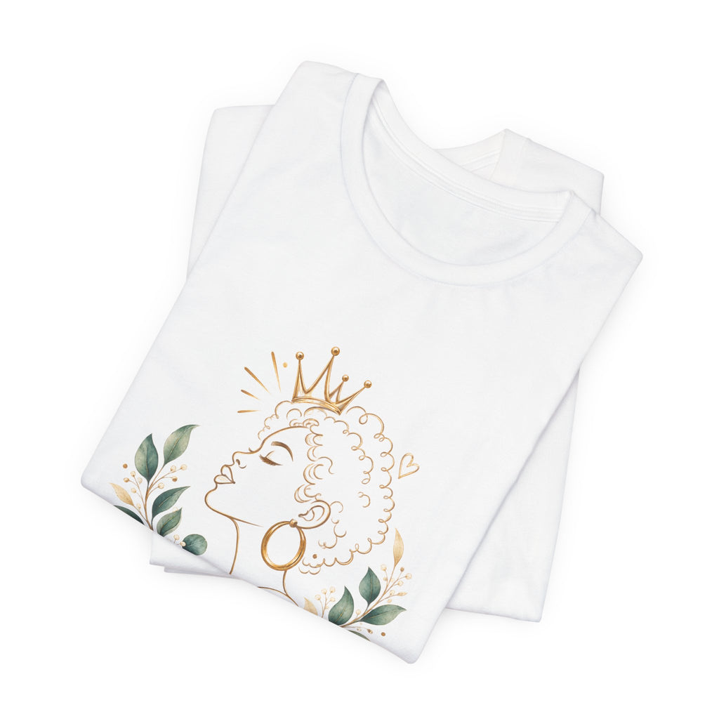 Inspirational Queen Tee — "Know Who You Are, Walk in Your Worth, Live with Purpose"