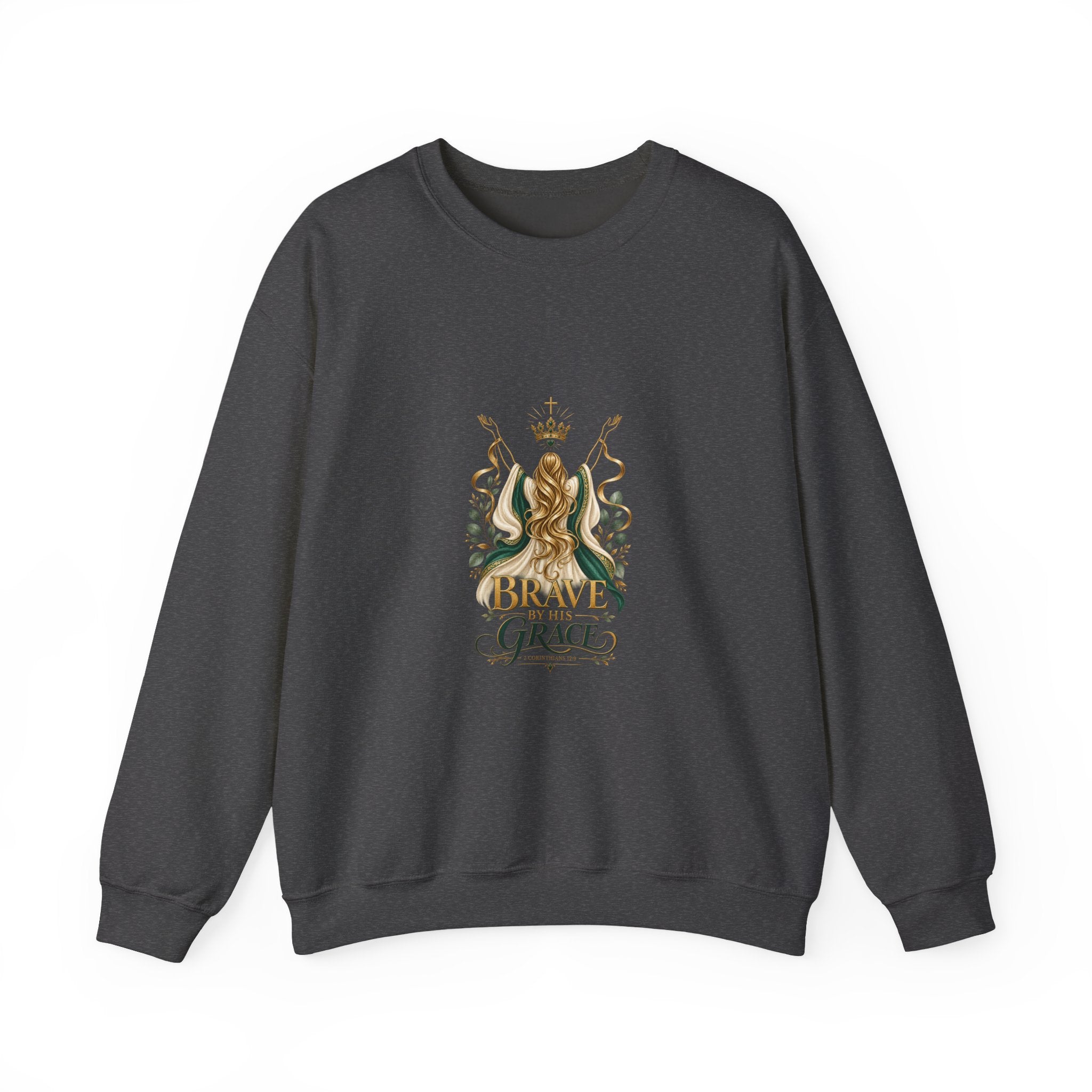 Brave by His Grace Sweatshirt – 2 Corinthians 12:9