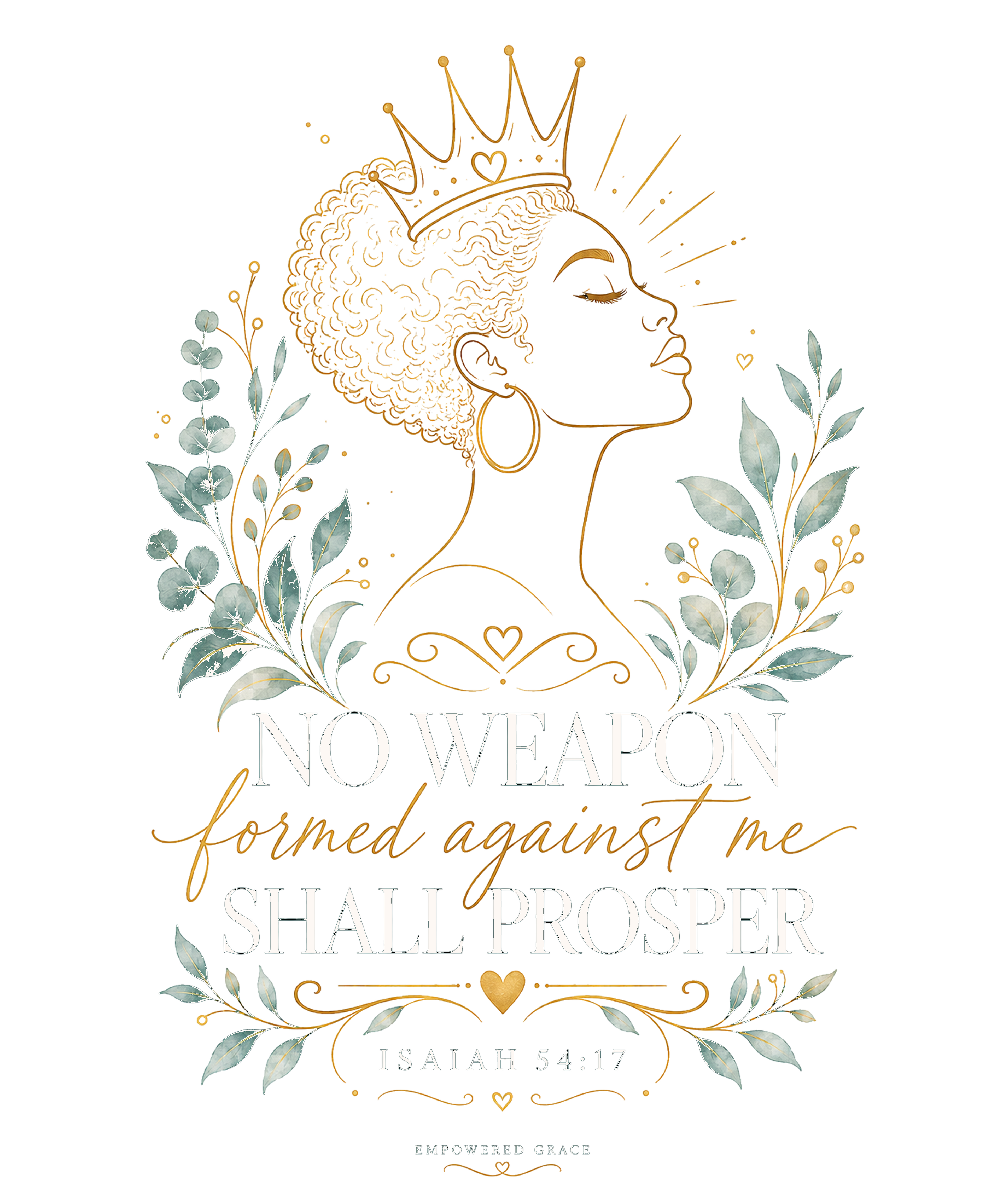 No Weapon Formed sweatshirt design for black and dark garments