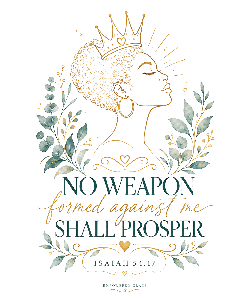 No Weapon Formed sweatshirt design for cream and light garments