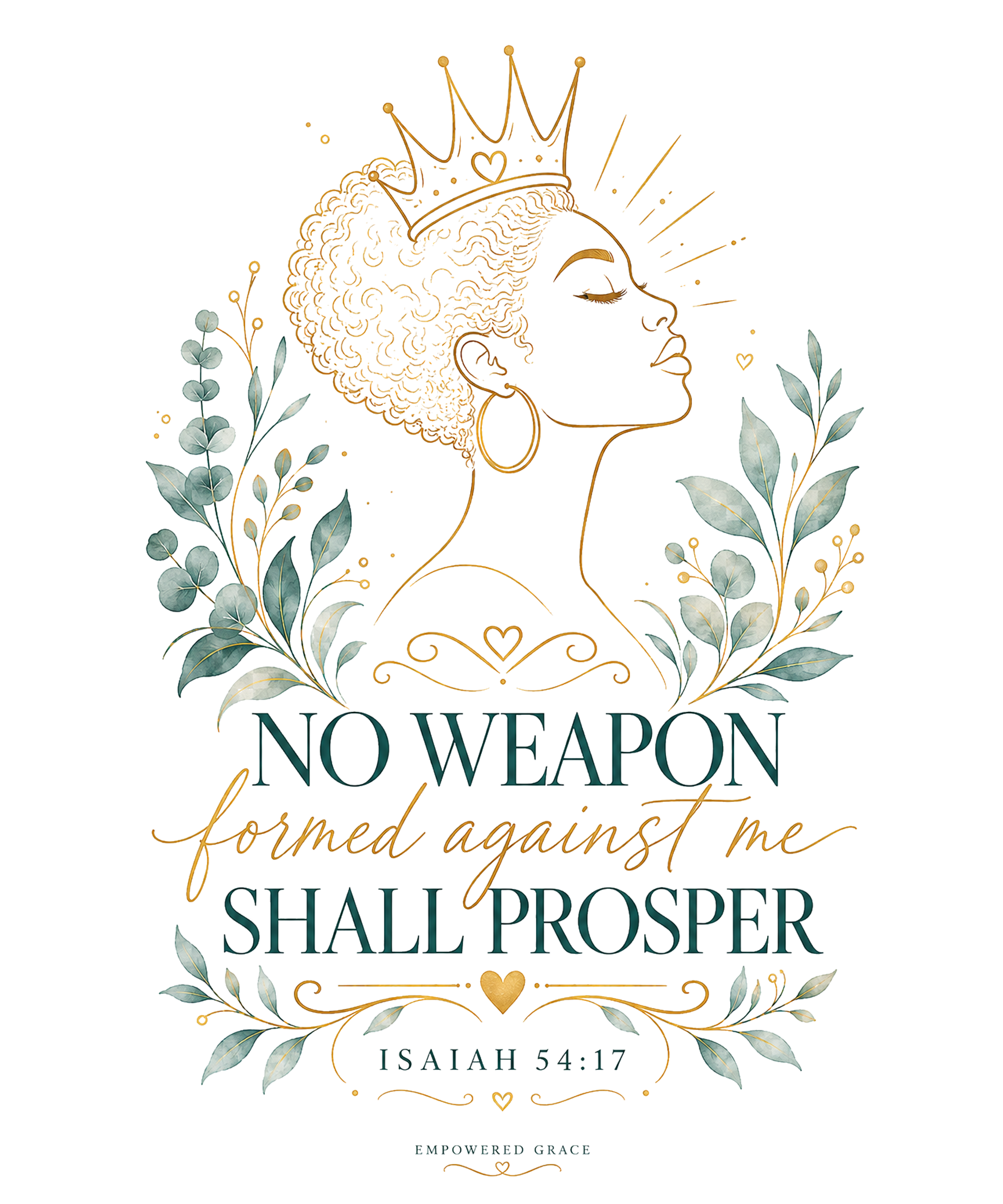 No Weapon Formed sweatshirt design for cream and light garments